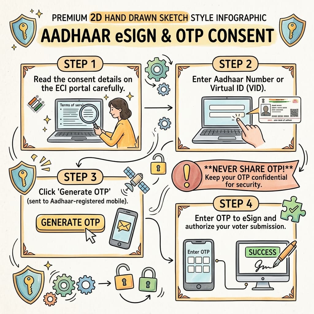 Aadhaar eSign consent infographic