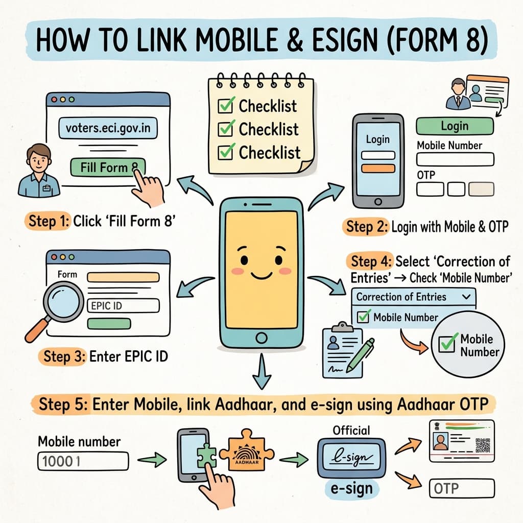 Form 8 mobile linking infographic