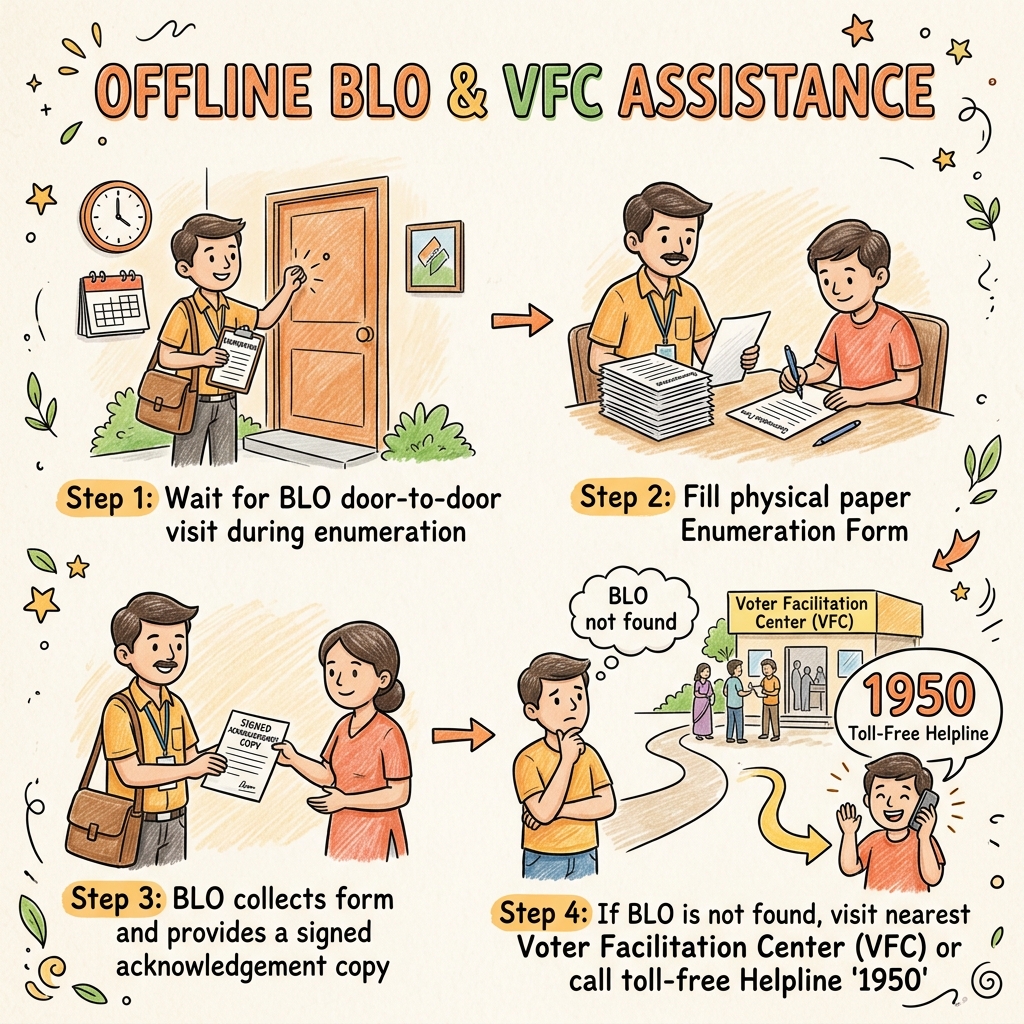 Offline BLO & VFC Assistance Infographic